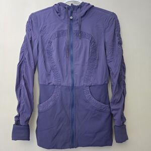 Lululemon Purple Dance Studio Jacket With Hood, Reversible, Size 6 -  Like New